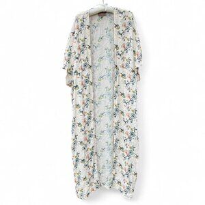 Anthropologie Bel Kazan Floral Dandelion Boho Duster Kimono One Size